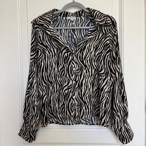 Beginning Boutique Reggie Printed Shirt Zebra